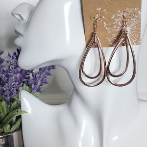 Elegant Rose Gold Teardrop Earrings